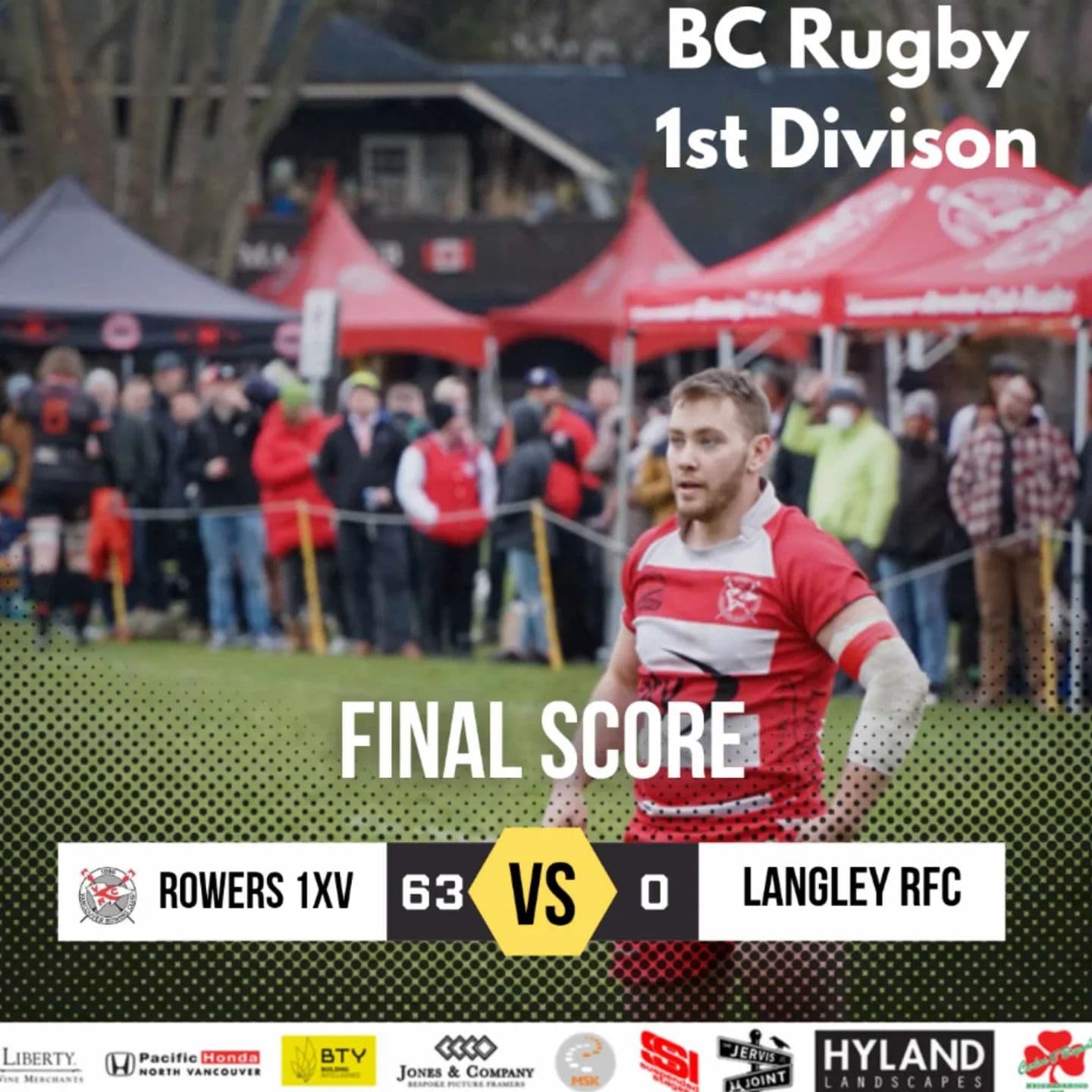 Vancouver Rowing Club rugby match day at Brockton Oval