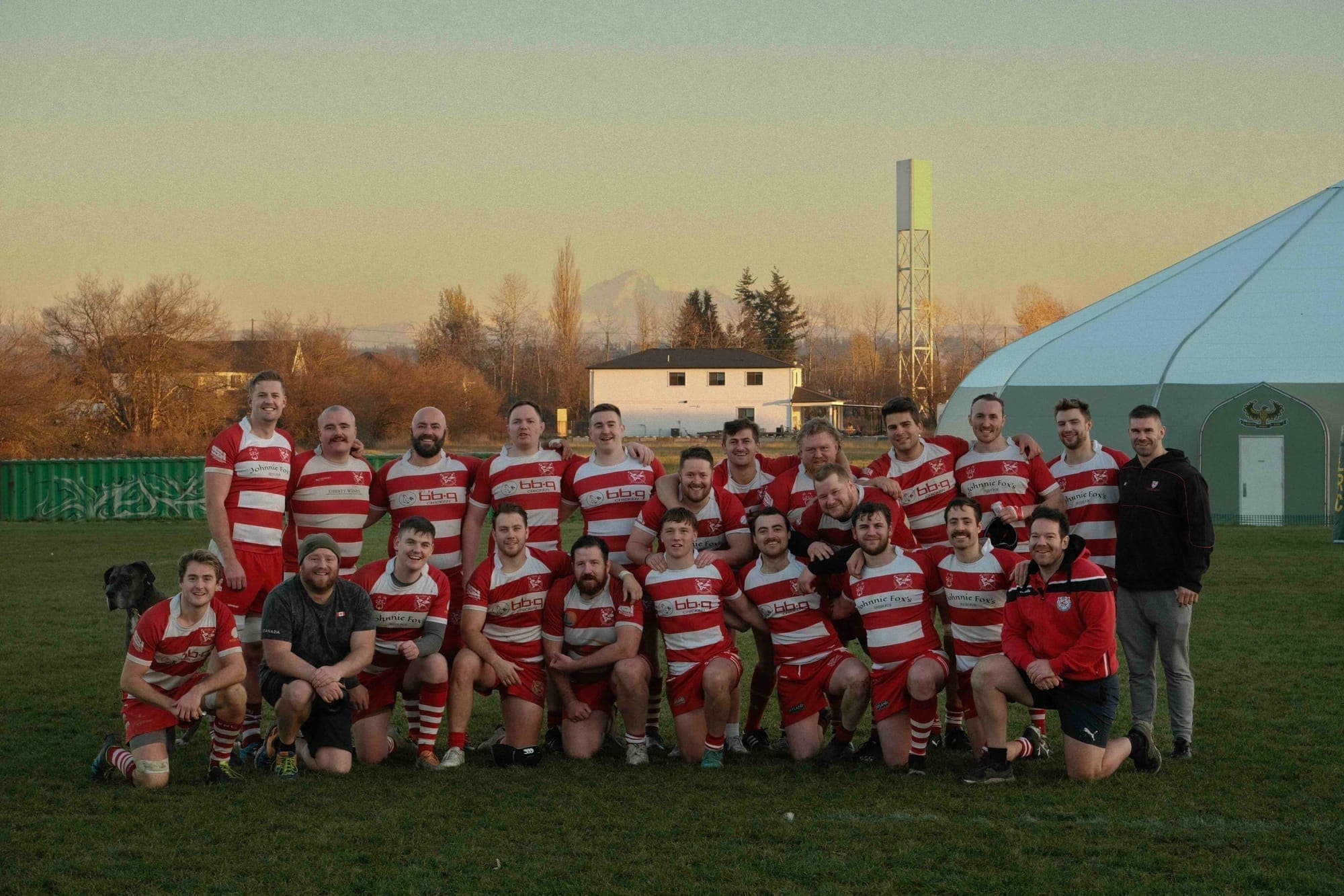 Summer touch rugby at Brockton Oval in Stanley Park, Vancouver, on a Thursday evening